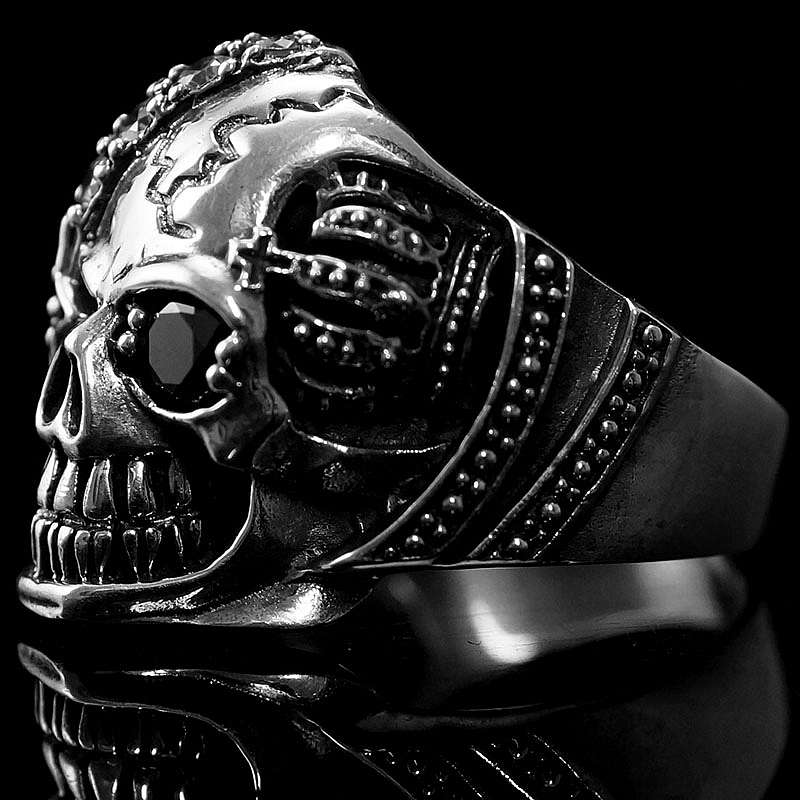 Skullringe mit Krone und Stern