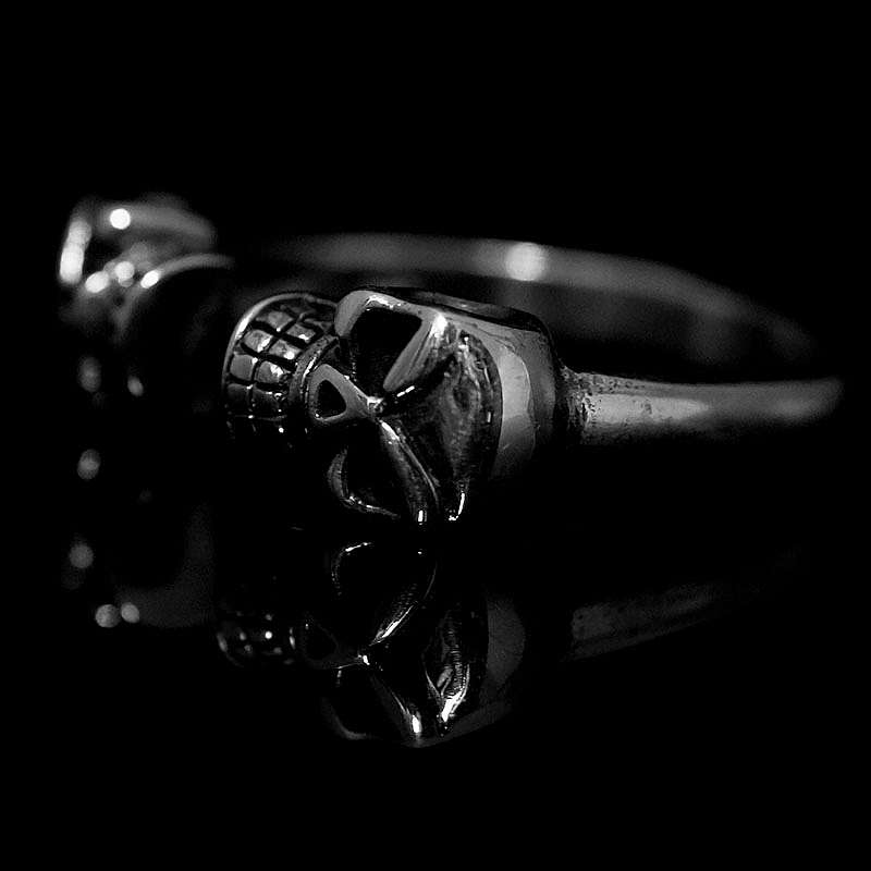 Offene Skullringe aus Silber