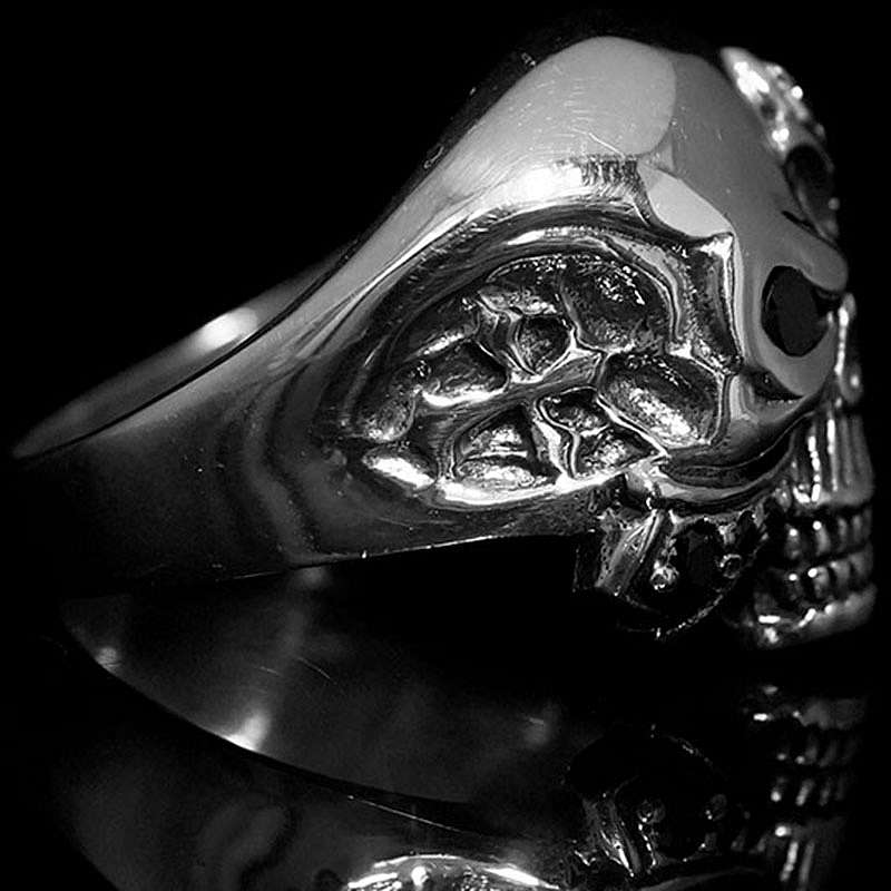 Biker Schmuck Skullringe mit Templerkreuz