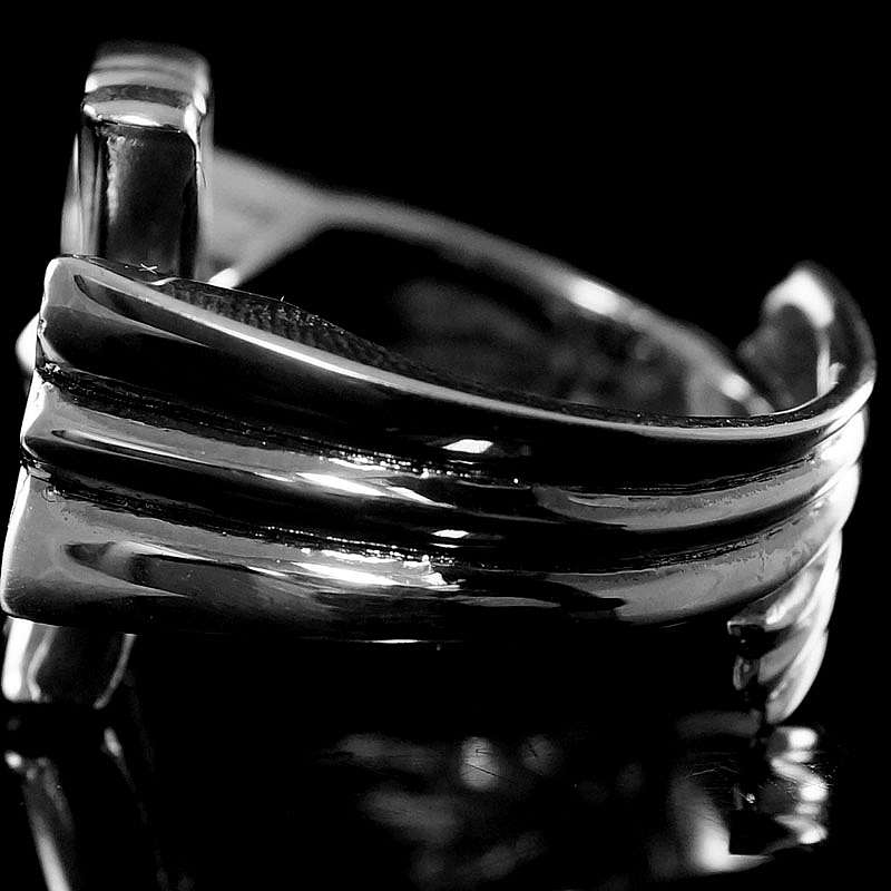 Bikerschmuck, offener Templerkreuz Ring