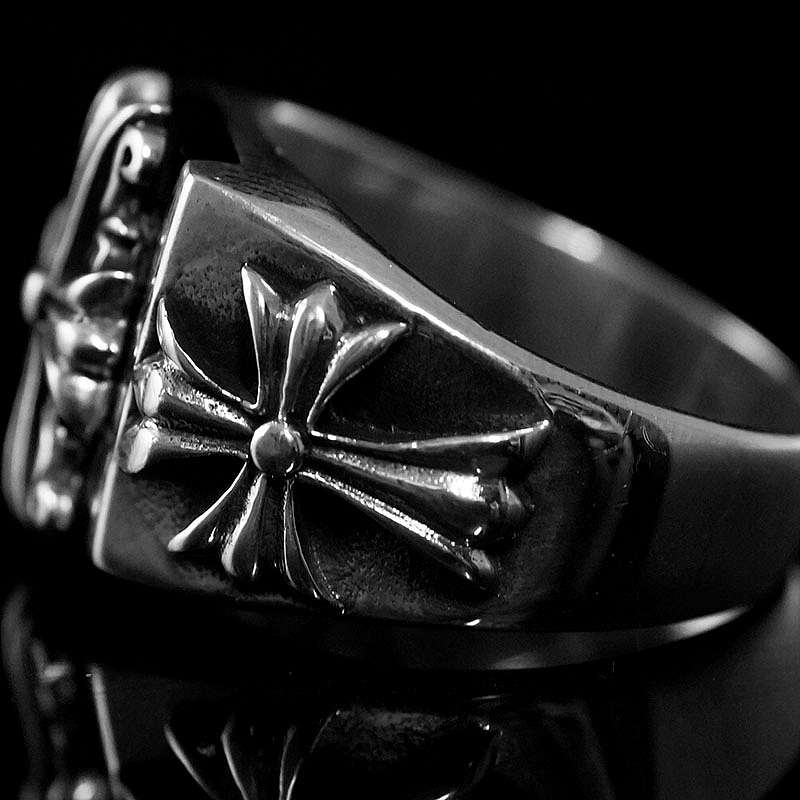 Massiver Templerkreuz Ring, Templerschmuck