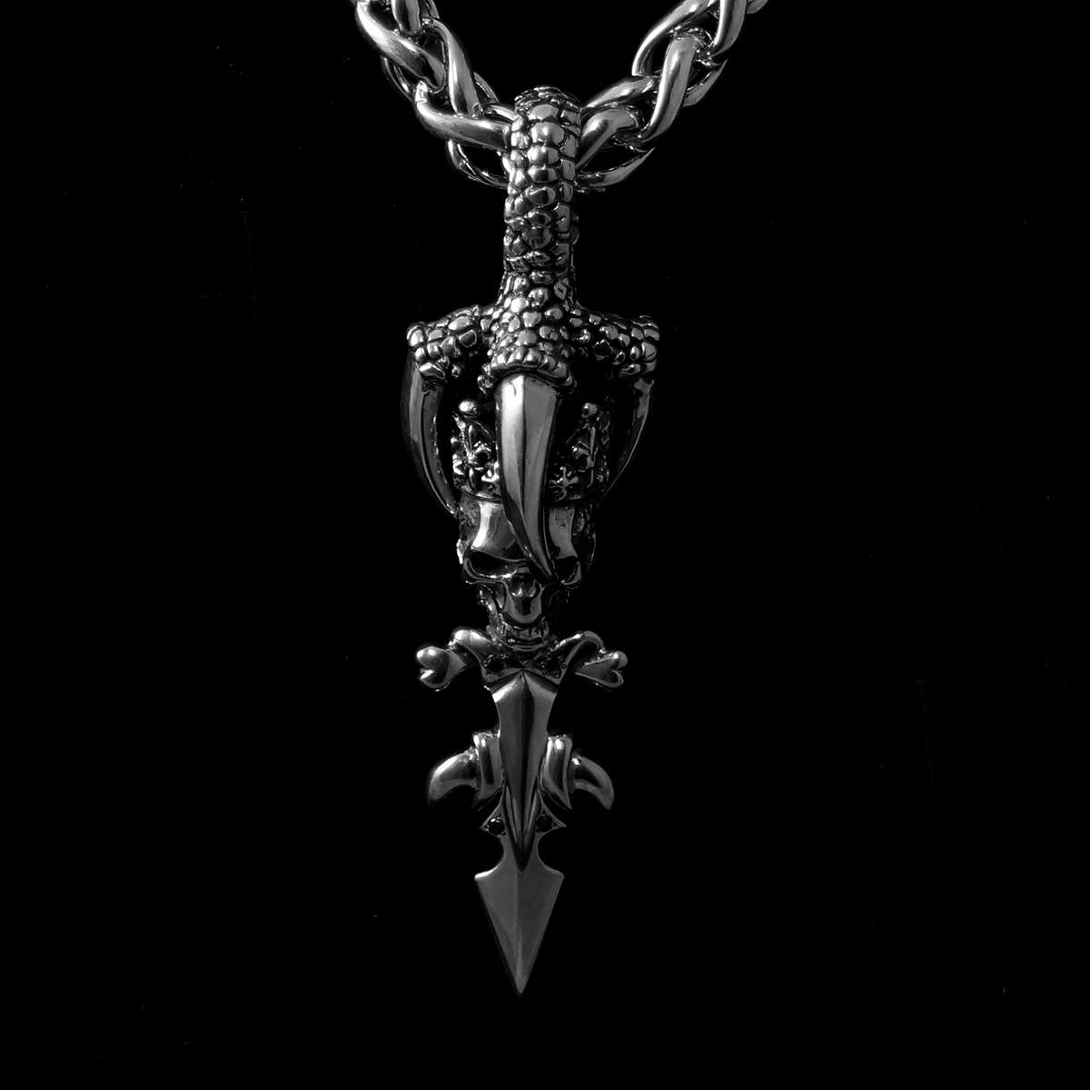 Totenkopf Anhnger aus Silber mit Geheimfach