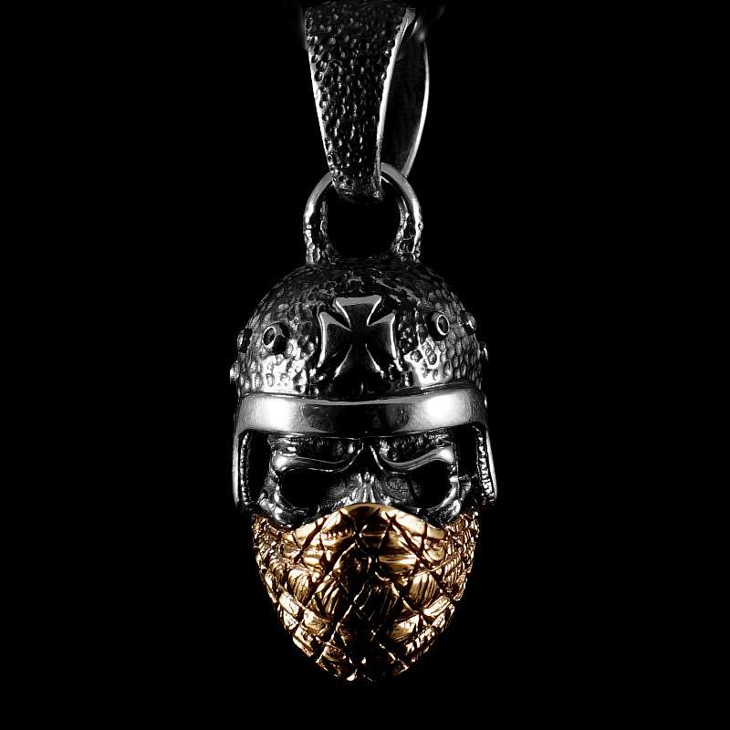 Biker Totenkopf Anhnger mit Halstuch