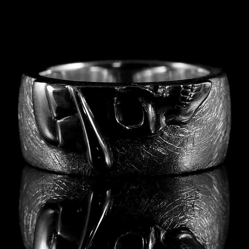 Totenkopf Eheringe Handgefertigt