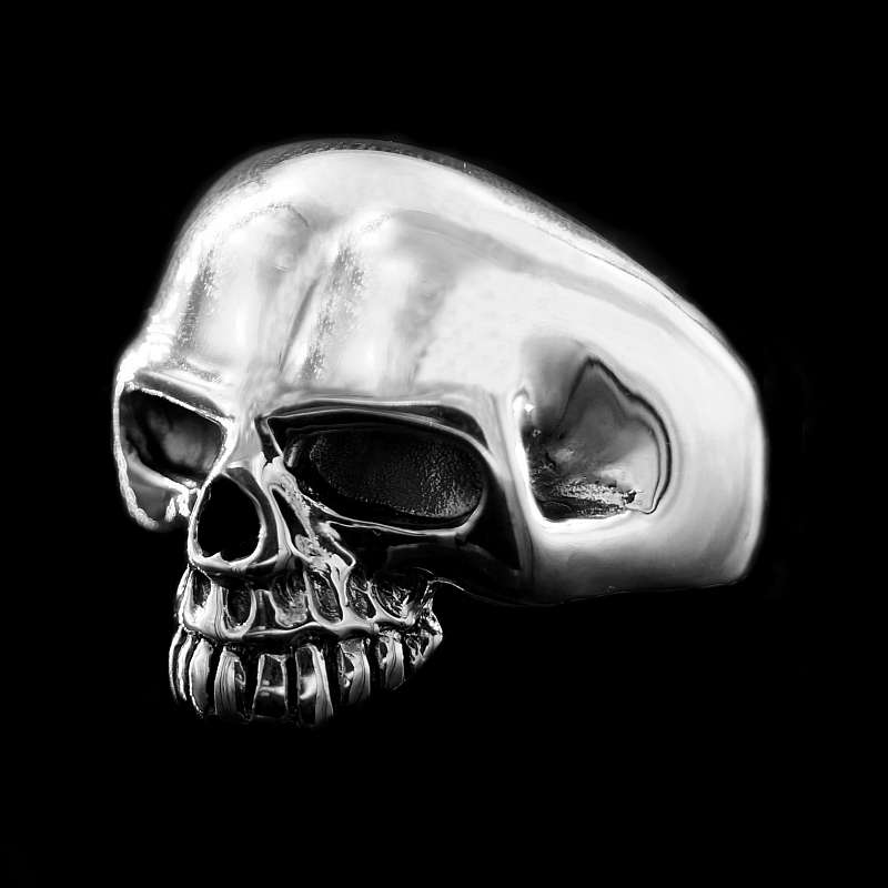 Skull Ring `Rockgitarrist`aus 925er Sterlingsilber