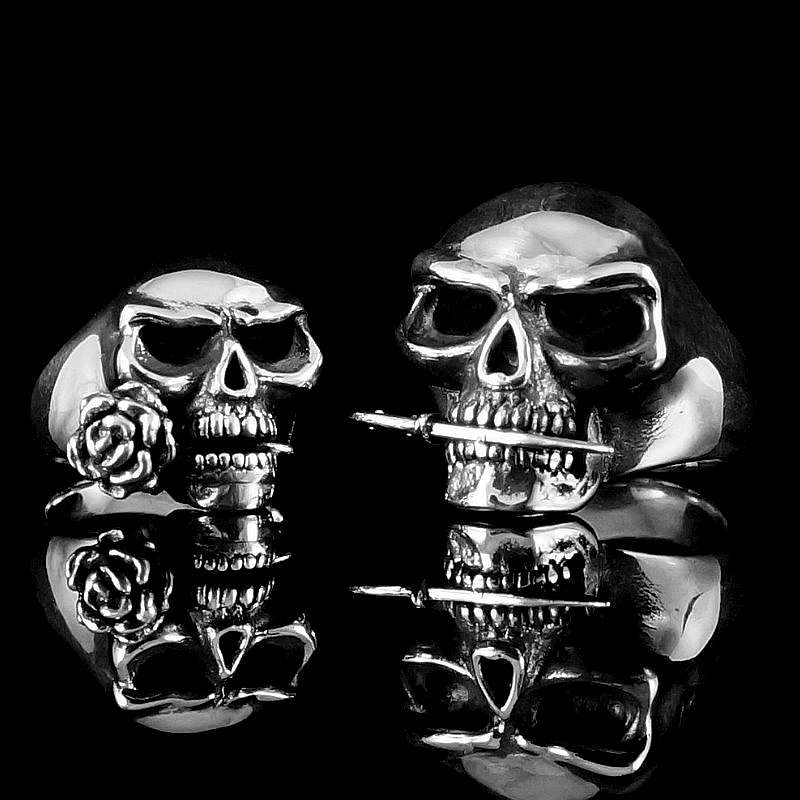 Totenkopfringe Sonderanfertigung 935er Silber