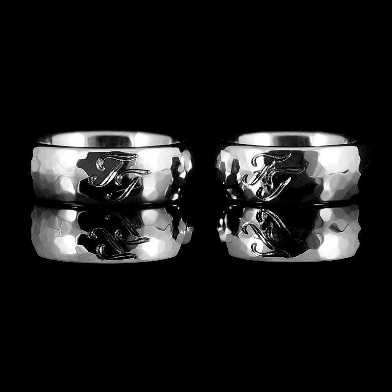 Trauringe, Eheringe in Silber mit Gravur