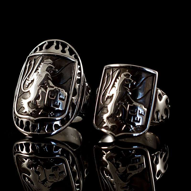 Trauringe, Hochzeitsringe, Eheringe mit Wappen in 935er Silber