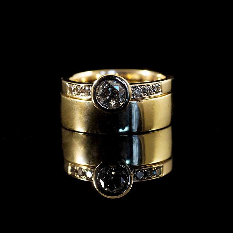 Eheringe aus 750er Gold mit Brillianten