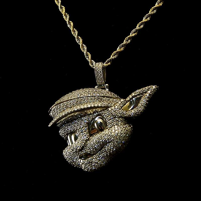 Weigold Anhnger mit ber 500 Brillanten