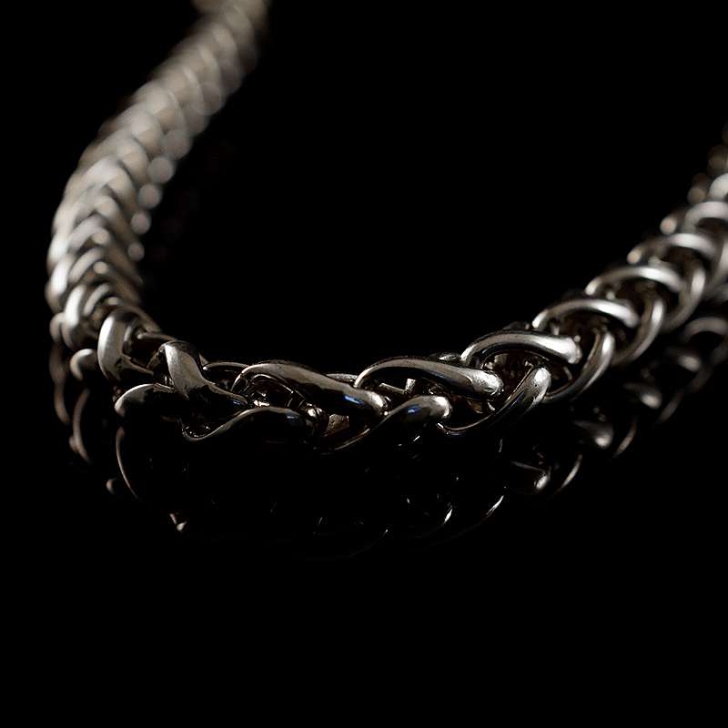 Bikerschmuck Zopfkette Silber 10 mm