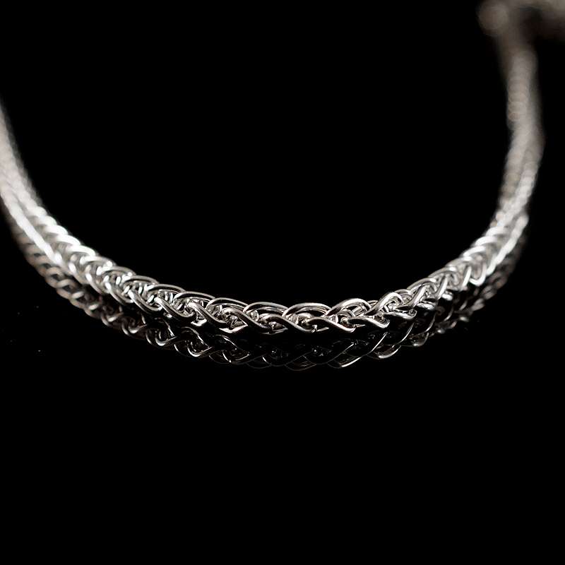 Zopfkette 4,3 mm aus Silber