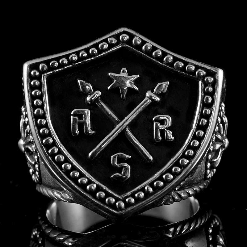 Eheringe mit Wappen aus Ag 935er Silber