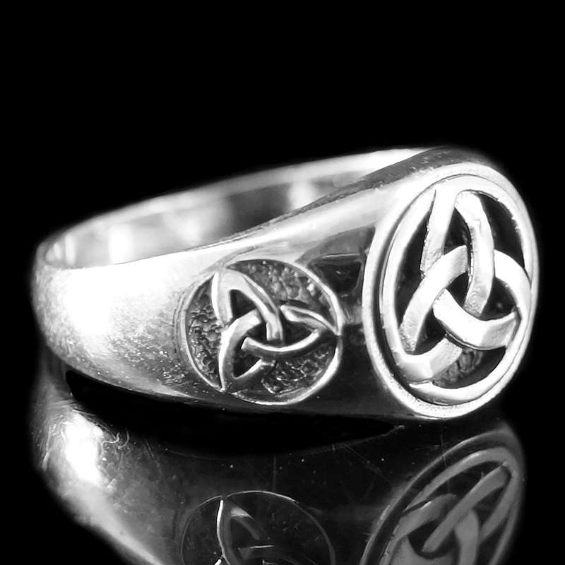 Wikingerschmuck, Triqueta Siegelring Silber
