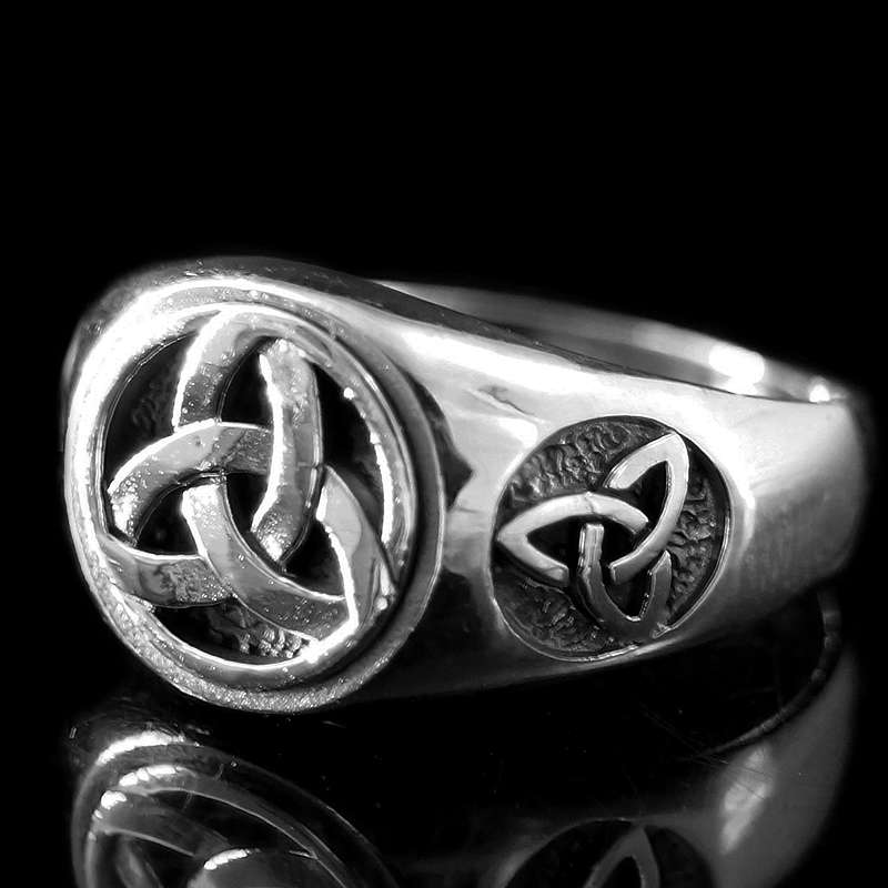 Wikingerschmuck, Triqueta Siegelring Silber