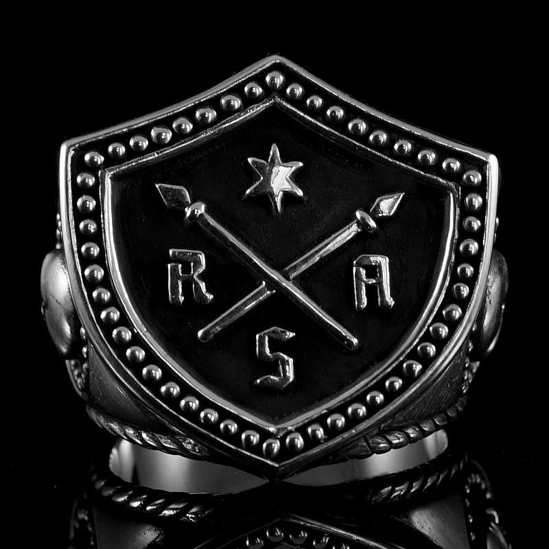 Eheringe mit Wappen aus Ag 935er Silber