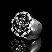 Ring mit Anker aus 935er Silber - Himmelslotse small