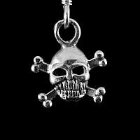 Piraten Skull Ohrhänger mit Knochen