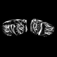 Paar Eheringe aus 935er Silber mit Initialen