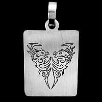 Anhnger mit Drache in 935er Silber mattiert