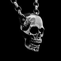 Massiver Skull Anhnger aus 935er Silber