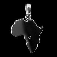 Afrika Anhnger gefertigt aus 935er Silber