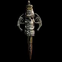 Totenkopf Anhnger mit einer Patrone aus 935er Silber
