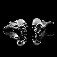 Manschettenknpfe aus 935er Silber mit Totenkopf