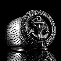 Anker Ring St. Pauli 925er Sterling Silber