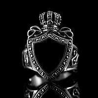 Ring mit Wappen und Krone aus Ag 925 Sterlingsilber