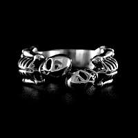 Skelett Ring aus Ag 925er Sterling Silber