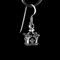 Ohrstecker mit Krone aus 925er Silber