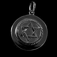 Anhnger mit einem Davidstern aus 935er Silber