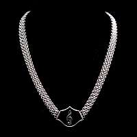 Collier mit Notenschlssel aus Silber