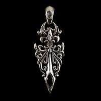 Gothic Schmuck Anhänger mit Lilie aus Silber