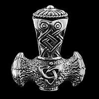 Thors Hammer Mjlnir mit Eule und Triquetra Anhnger