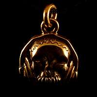 Ohrenfeindt Totenkopf Anhnger aus Bronze
