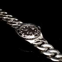 Panzerarmband fr Uhr aus Silber