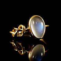 Ring aus 750er Gelbgold mit Mondstein