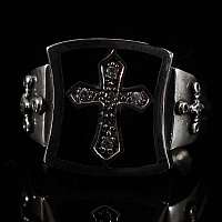 Wappen Ring mit Kreuz und Schwert