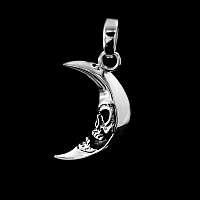 Anhnger Sichelmond Skull Totenkopf Silber massiv