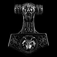Thors Hammer Anhnger mit Thor Kopf