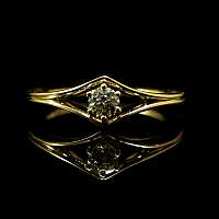 Verlobungsring Gold mit Diamant