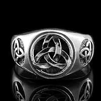 Wikingerschmuck, Triqueta Siegelring Silber